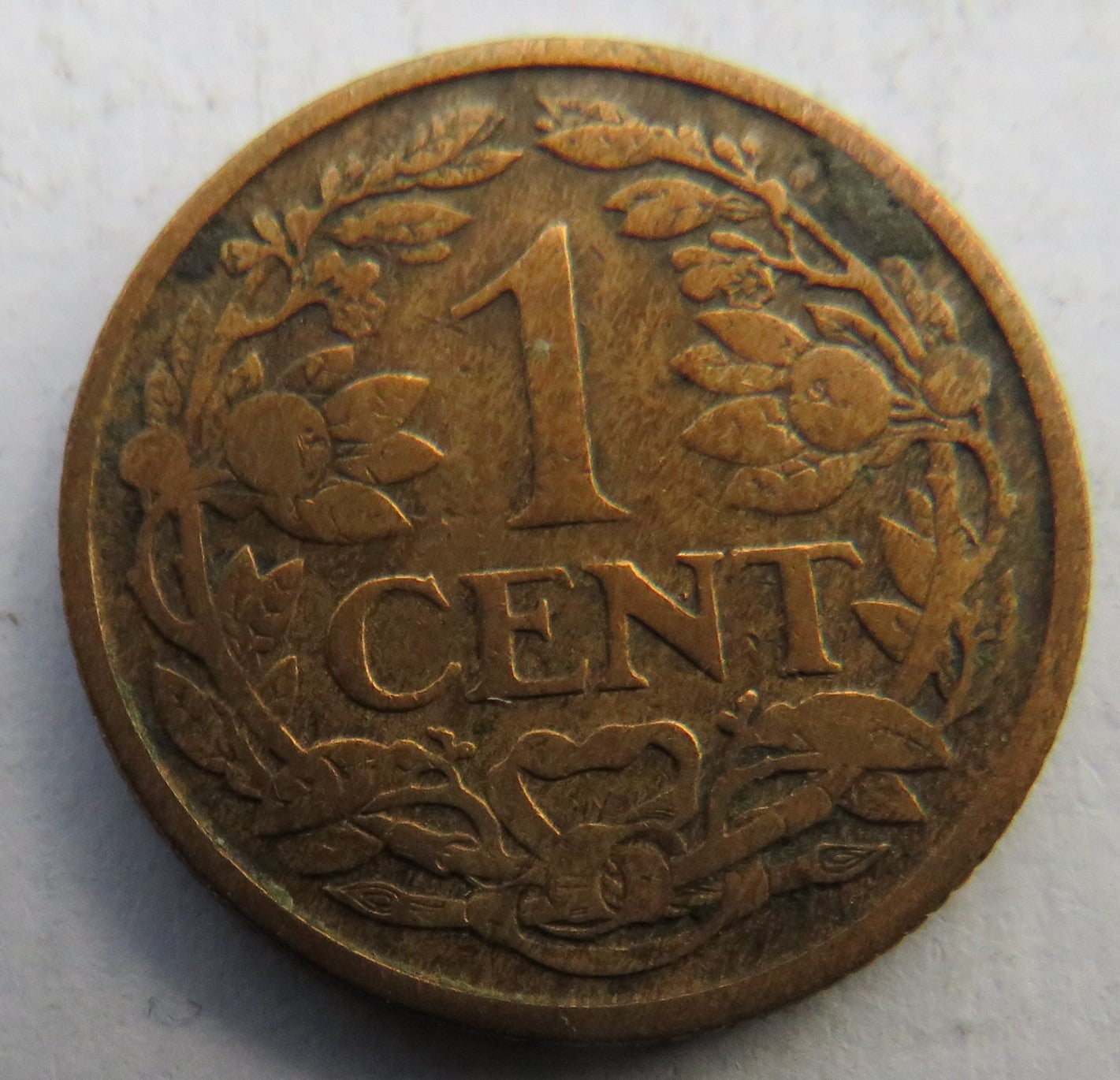 1918 Netherlands One Cent Coin