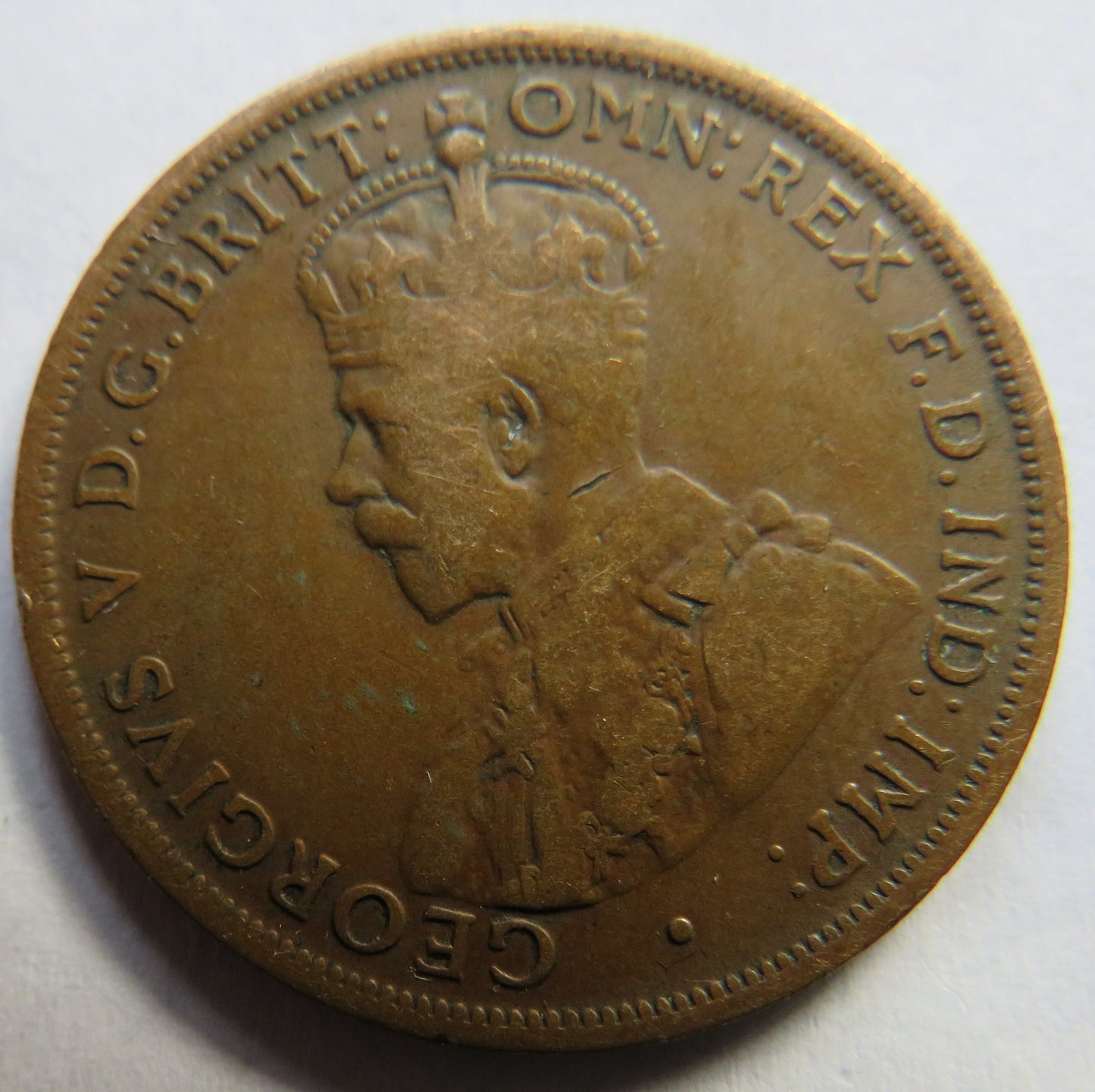 1914 King George V Australia One Penny Coin