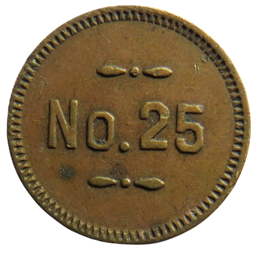Vintage Token No.25 Good For 5c Package of Mints