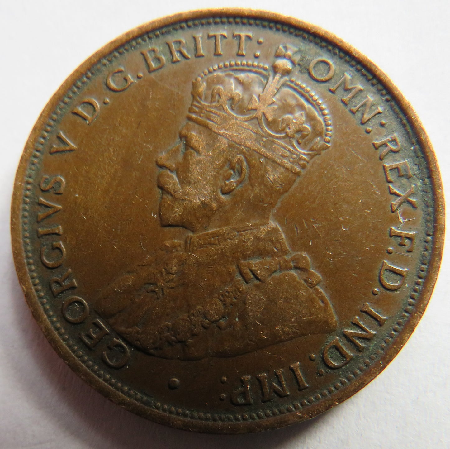 1911 King George V Australia One Penny Coin