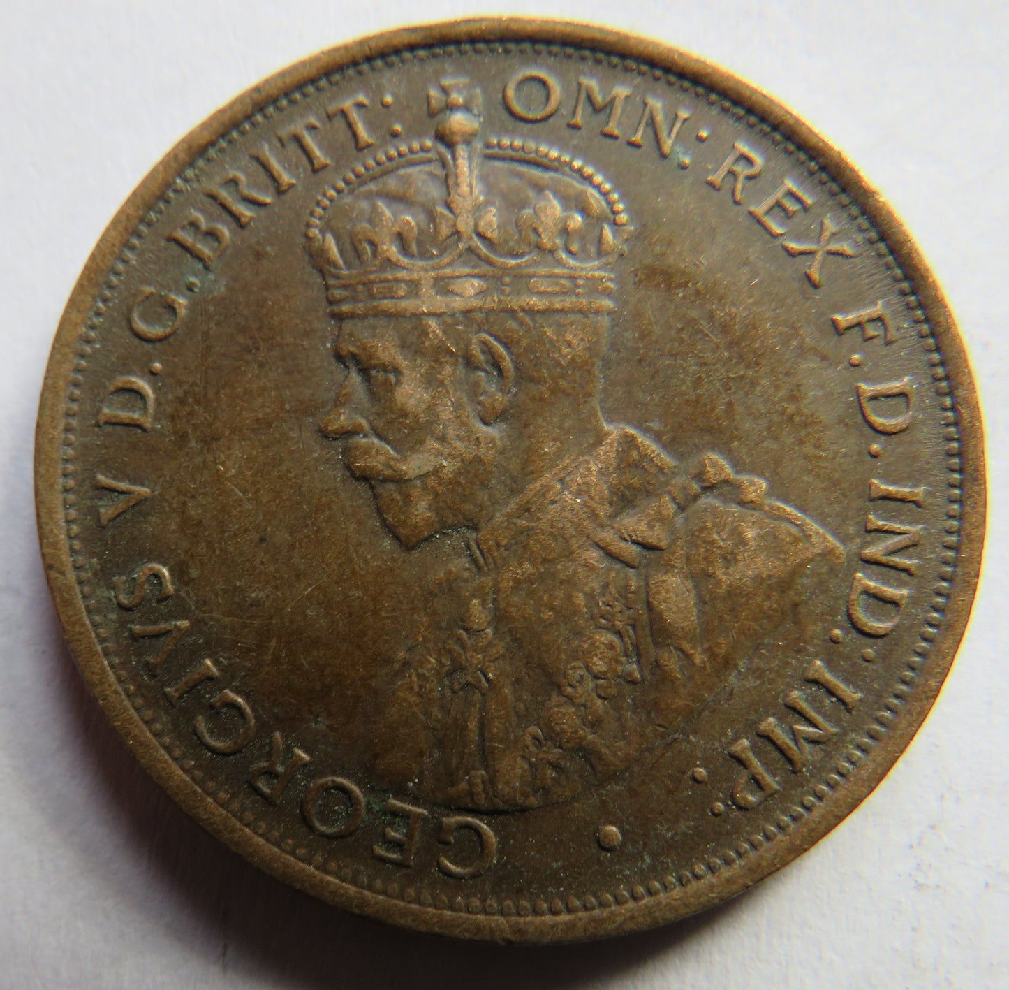 1911 King George V Australia One Penny Coin