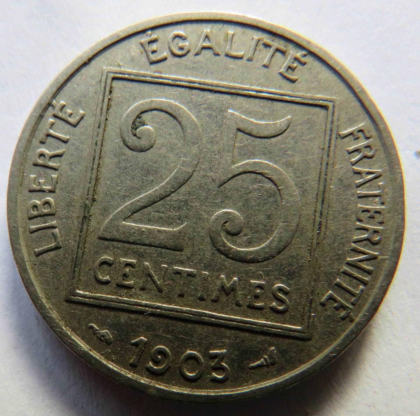 1903 France 25 Centimes Coin