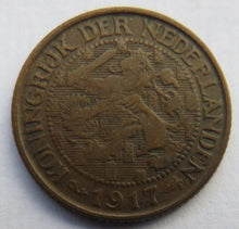 Load image into Gallery viewer, 1917 Netherlands One Cent Coin
