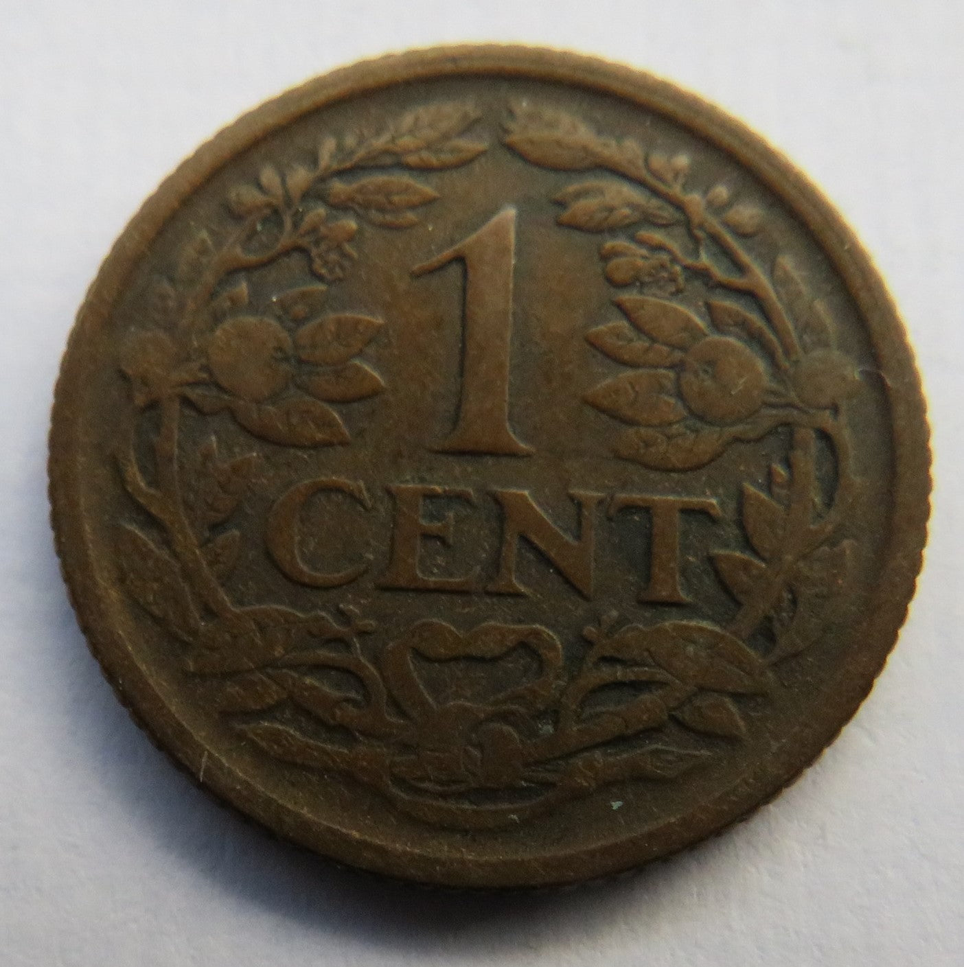 1917 Netherlands One Cent Coin