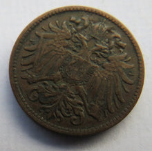 Load image into Gallery viewer, 1900 Austria 2 Heller Coin
