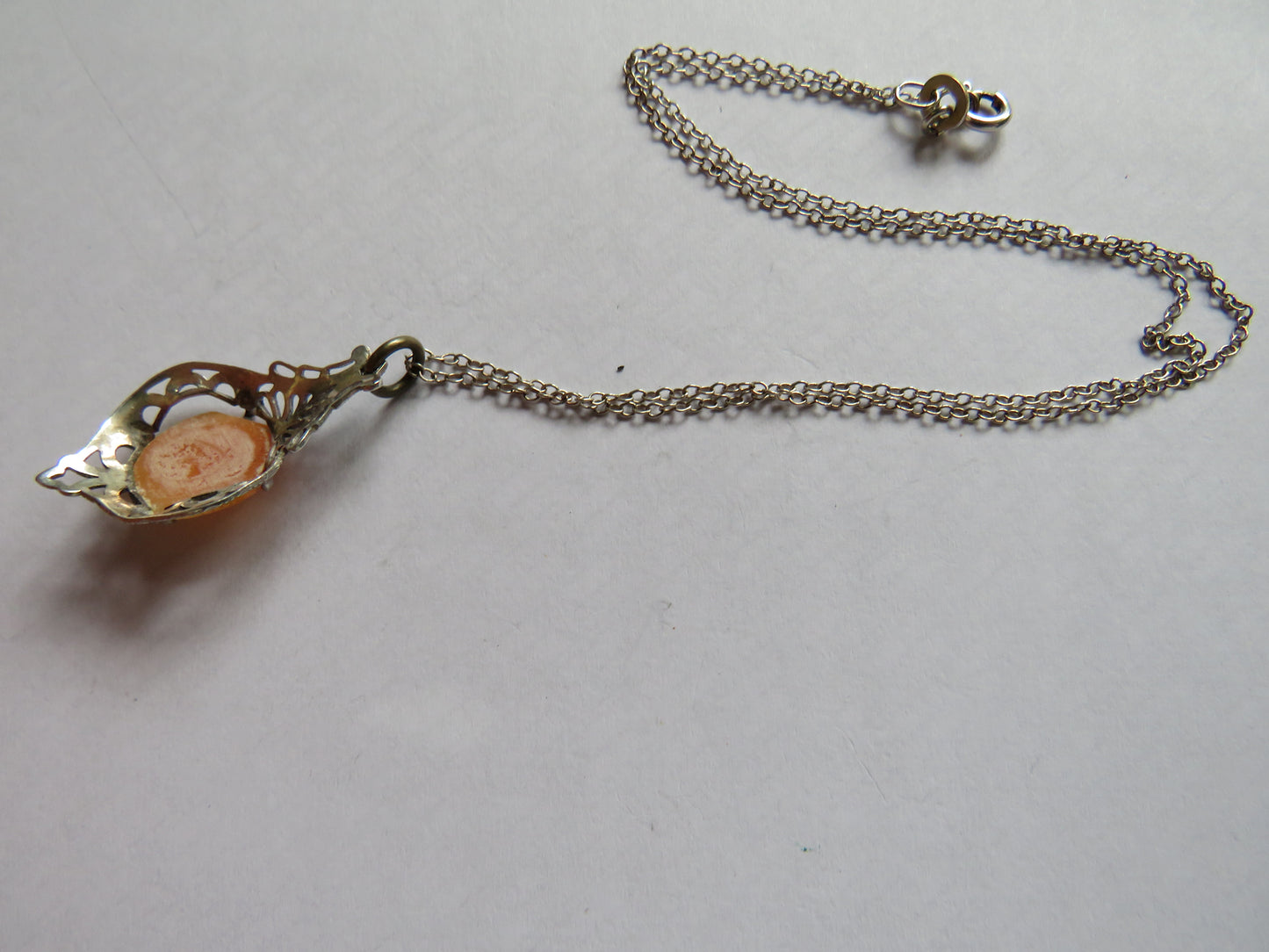 Sterling Silver Ladies Necklace & Cameo Pendant