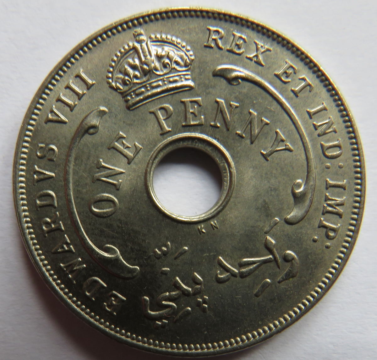 1936-KN British West Africa One Penny Coin In High Grade