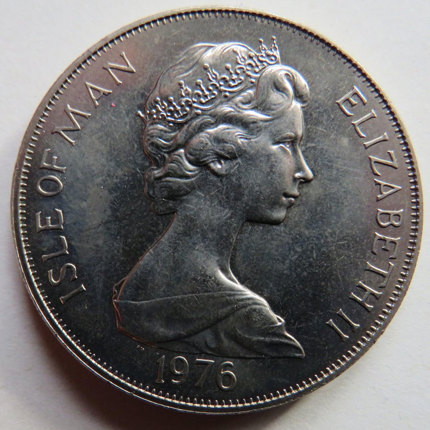 1976 Isle of Man Commemorative Crown Coin Horse Tram