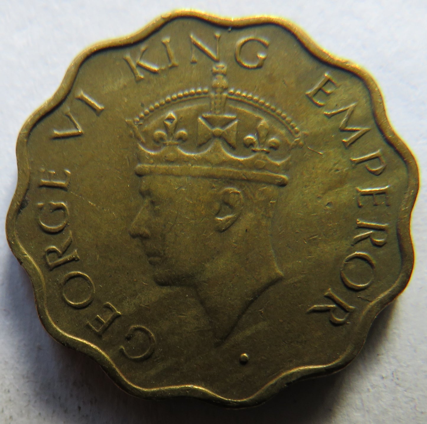 1942 King George VI India One Anna Coin