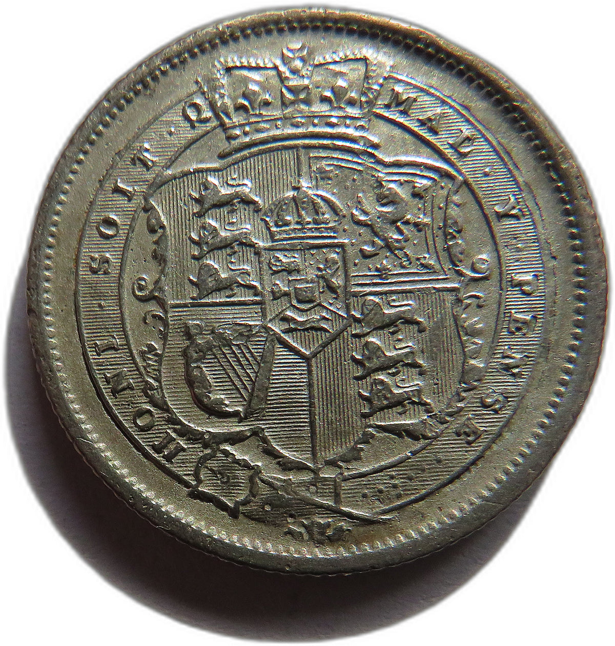 1817 King George III Silver Shilling Coin - Great Britain
