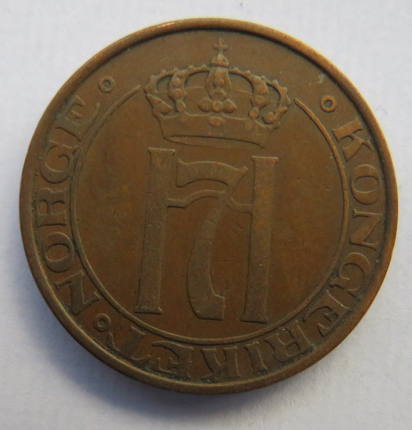 1937 Norway 5 Ore Coin