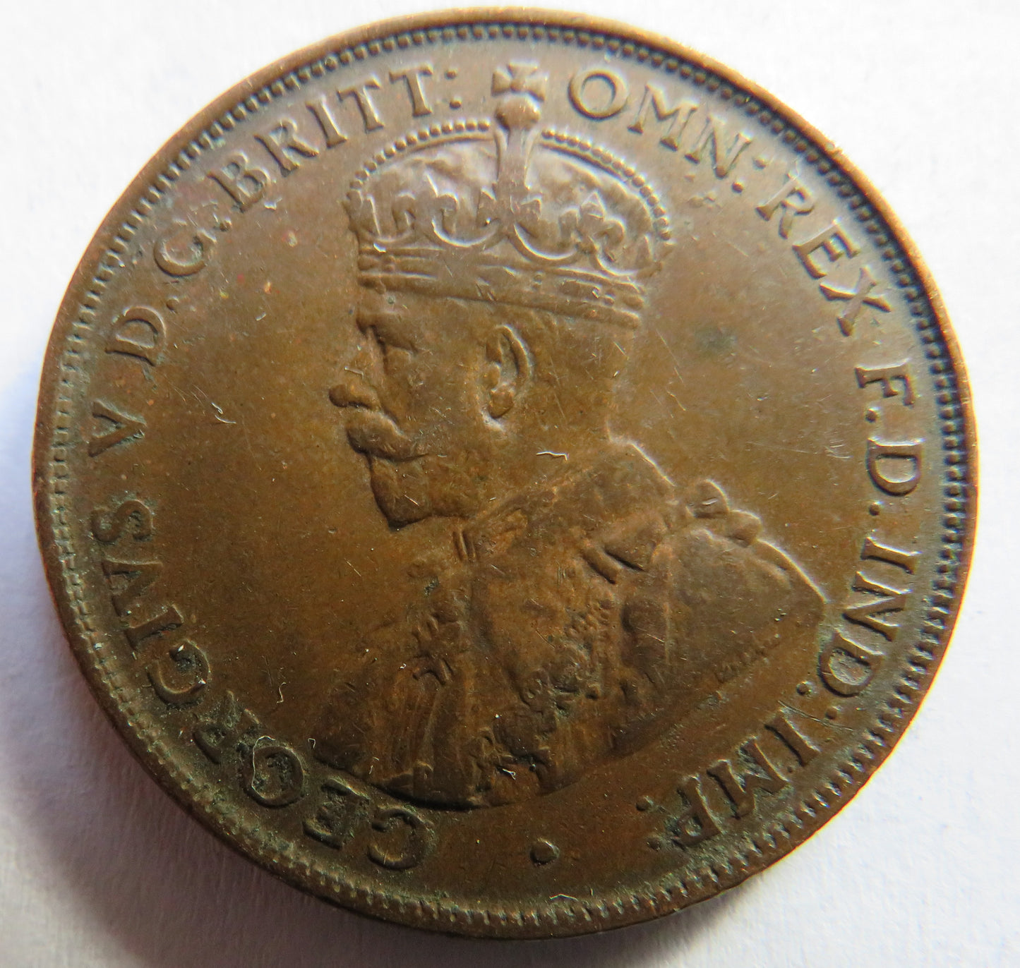 1924 King George V Australia One Penny Coin