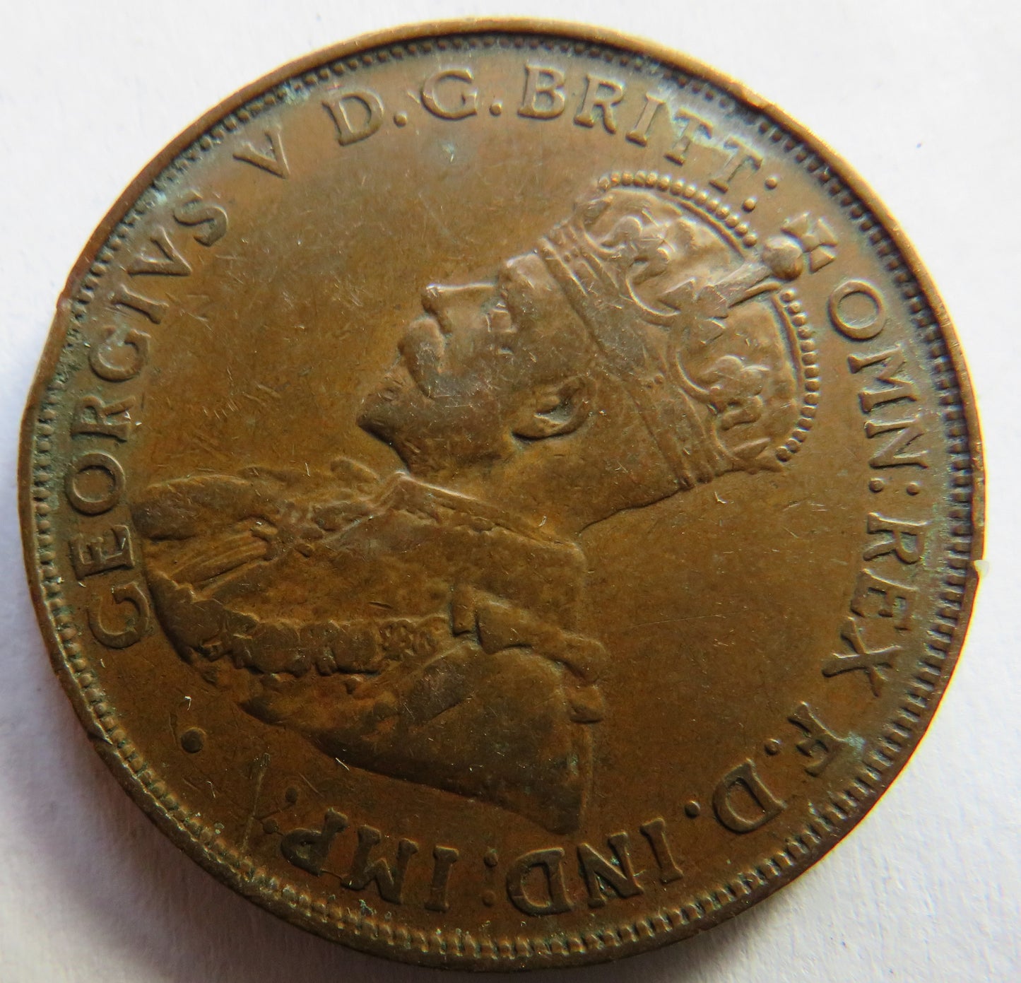 1923 King George V Australia One Penny Coin