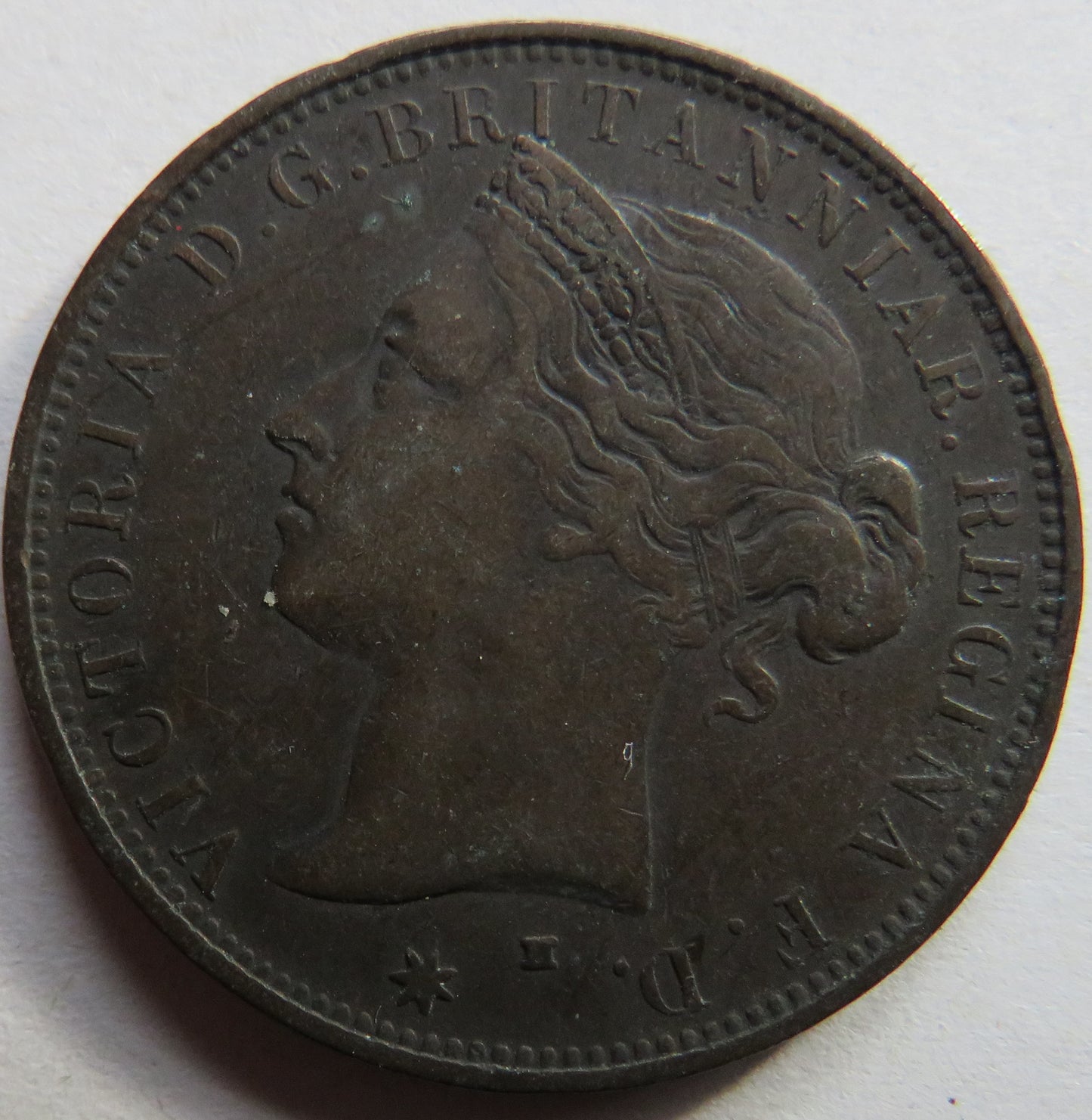 1877 Queen Victoria States of Jersey 1/12th of a Shilling Coin