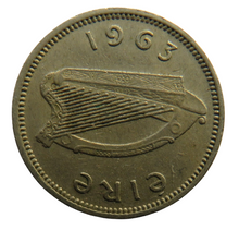 Load image into Gallery viewer, 1963 Ireland Eire Threepence Coin

