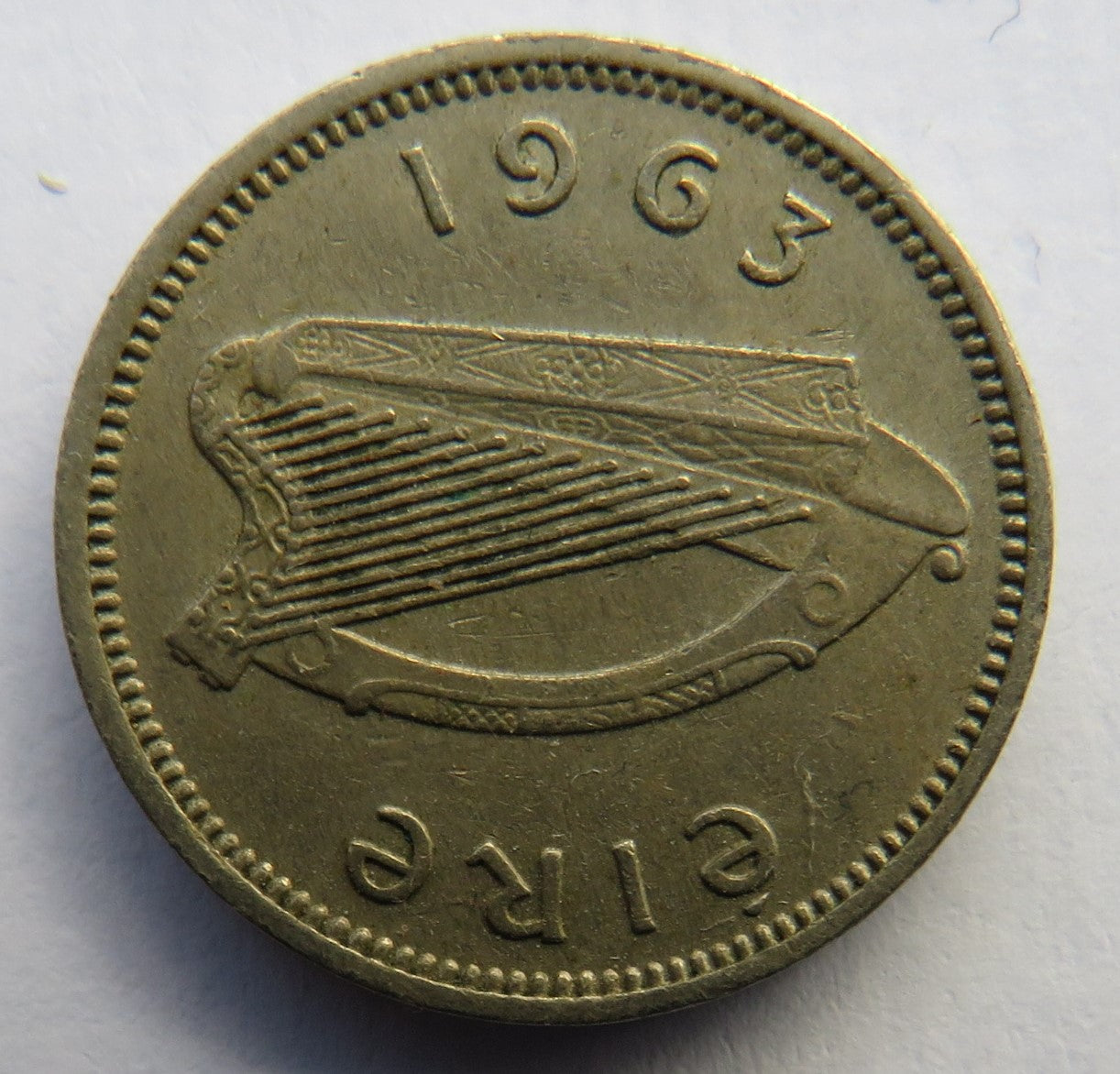 1963 Ireland Eire Threepence Coin
