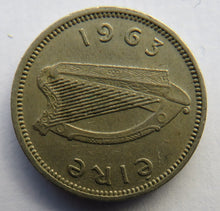 Load image into Gallery viewer, 1963 Ireland Eire Threepence Coin
