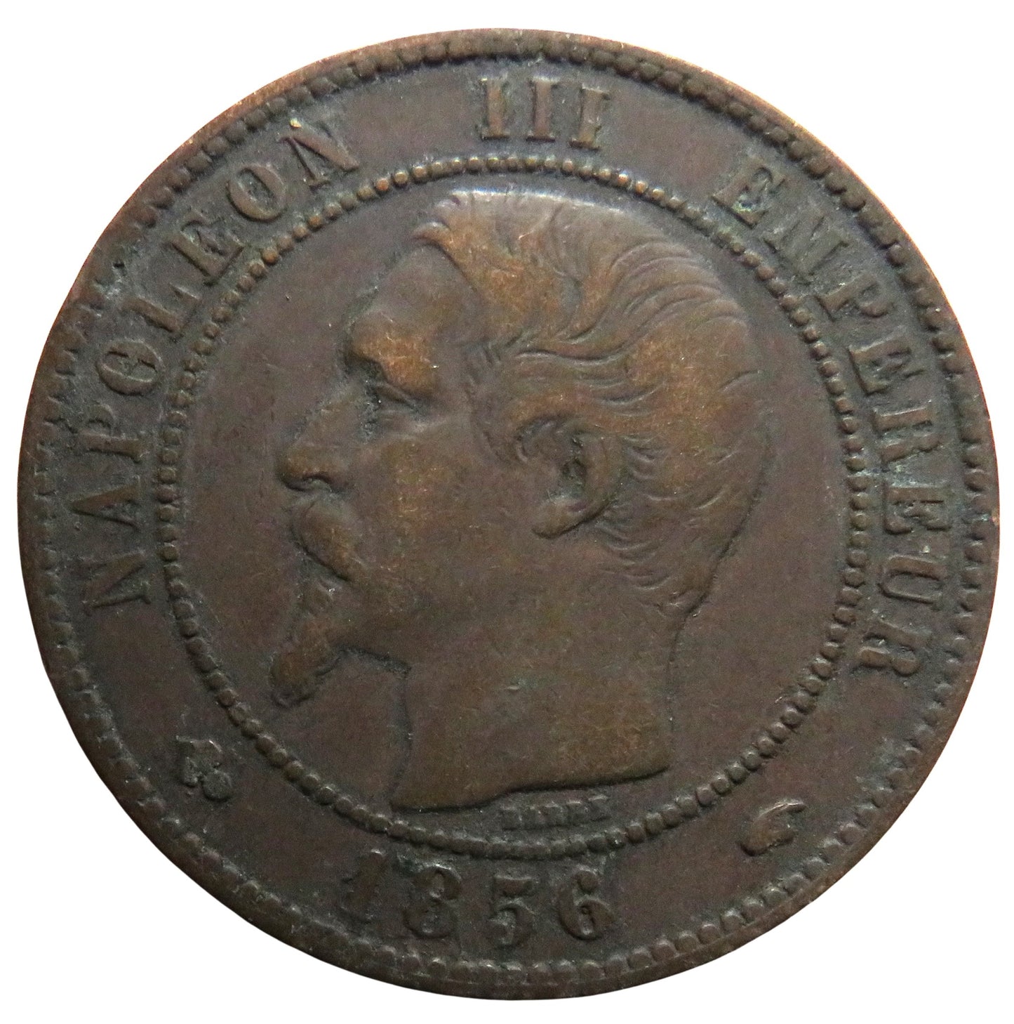 1856-A Napoleon III France 10 Centimes Coin