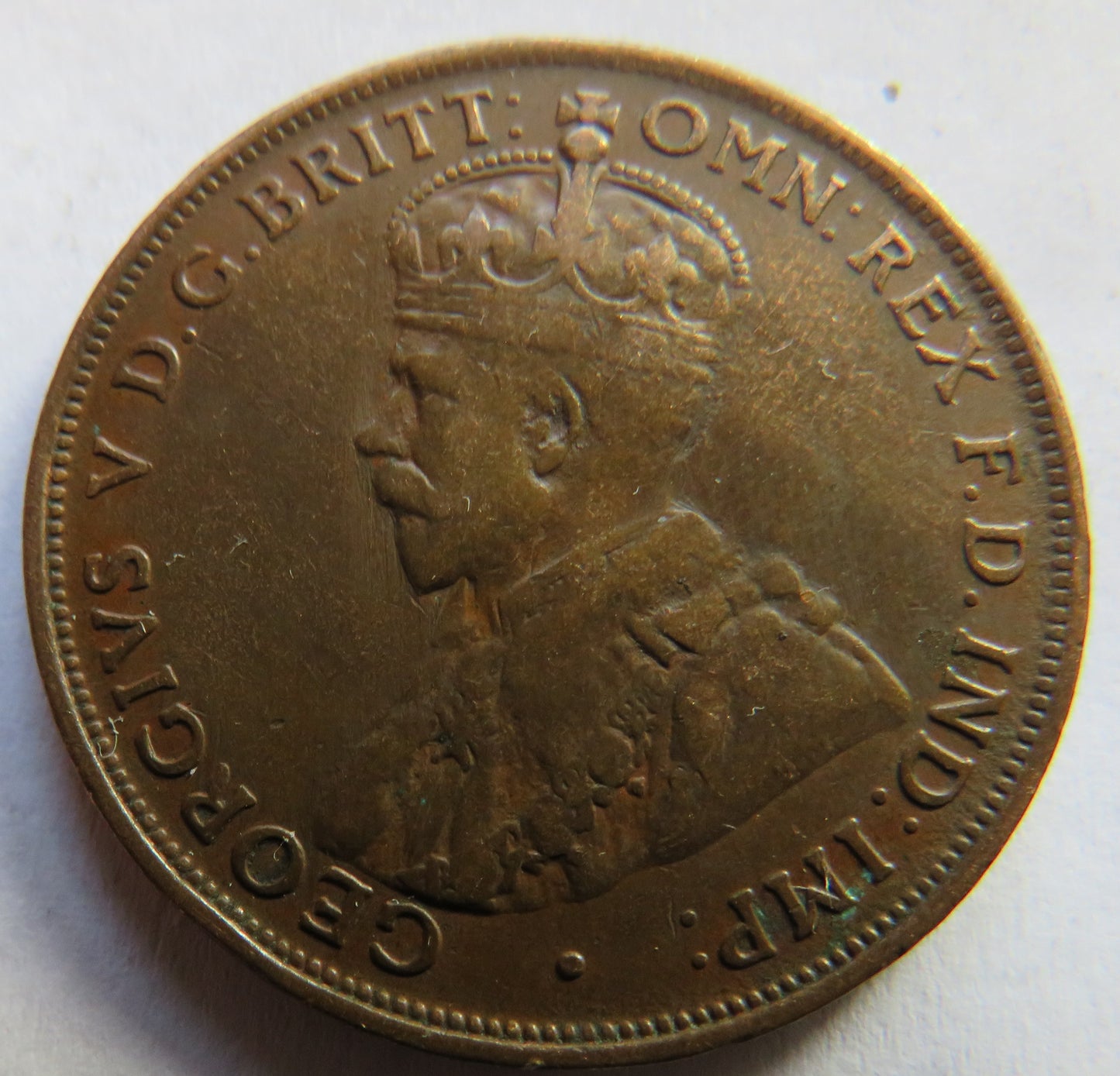 1922 King George V Australia One Penny Coin