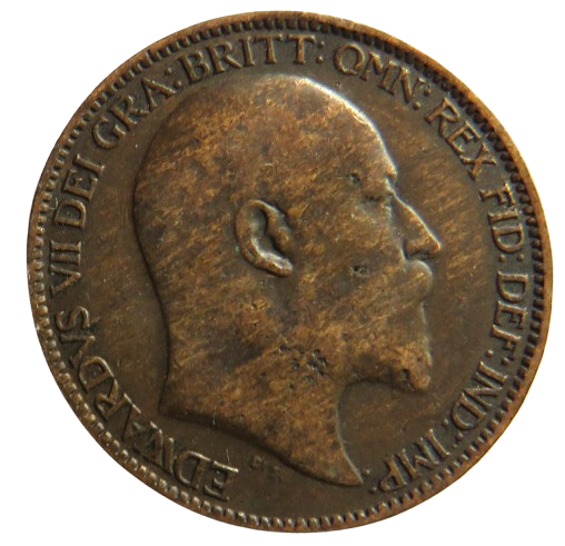 1908 King Edward VII Farthing Coin - Great Britain