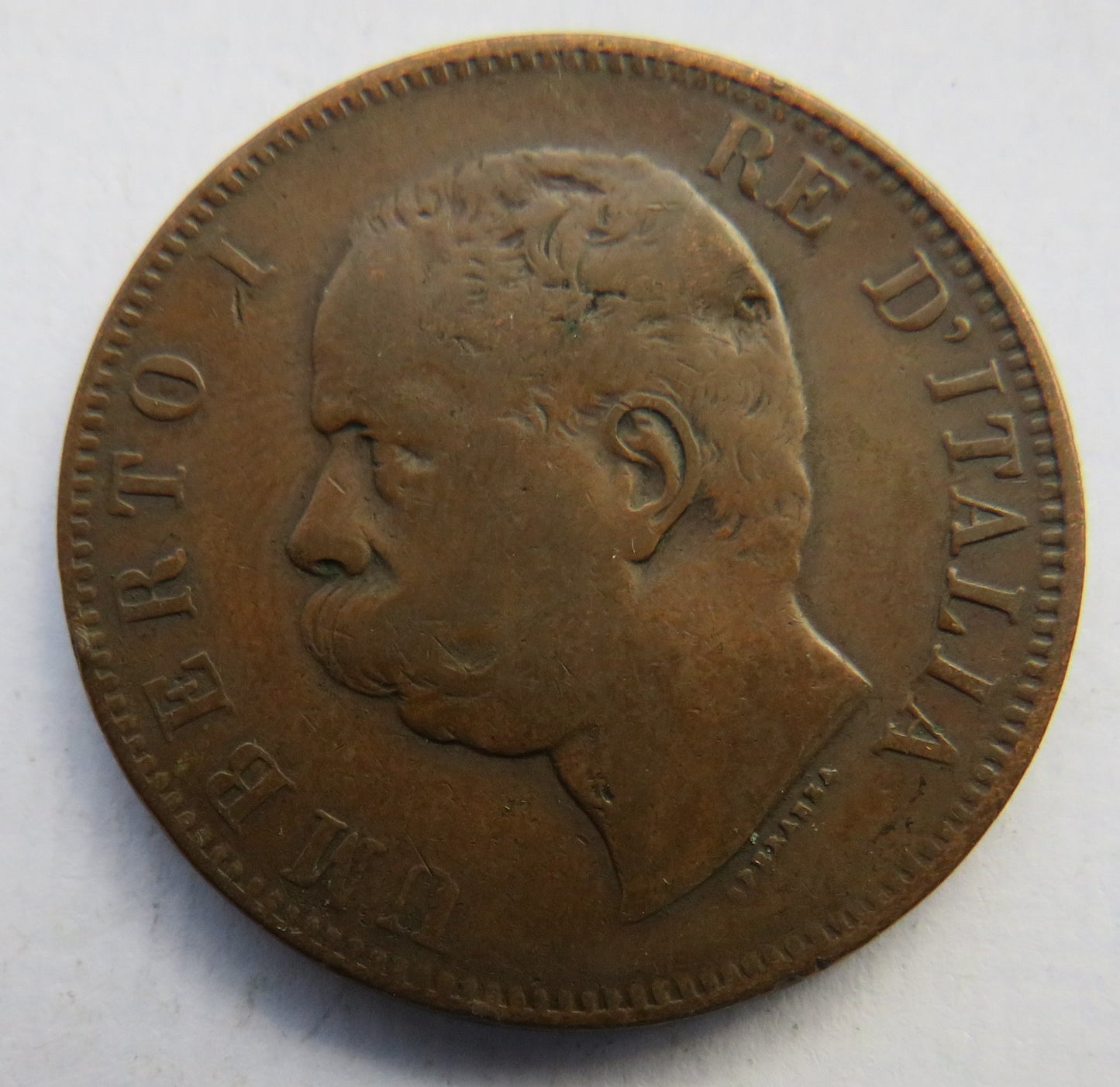 1893-R Italy 10 Centesimi Coin