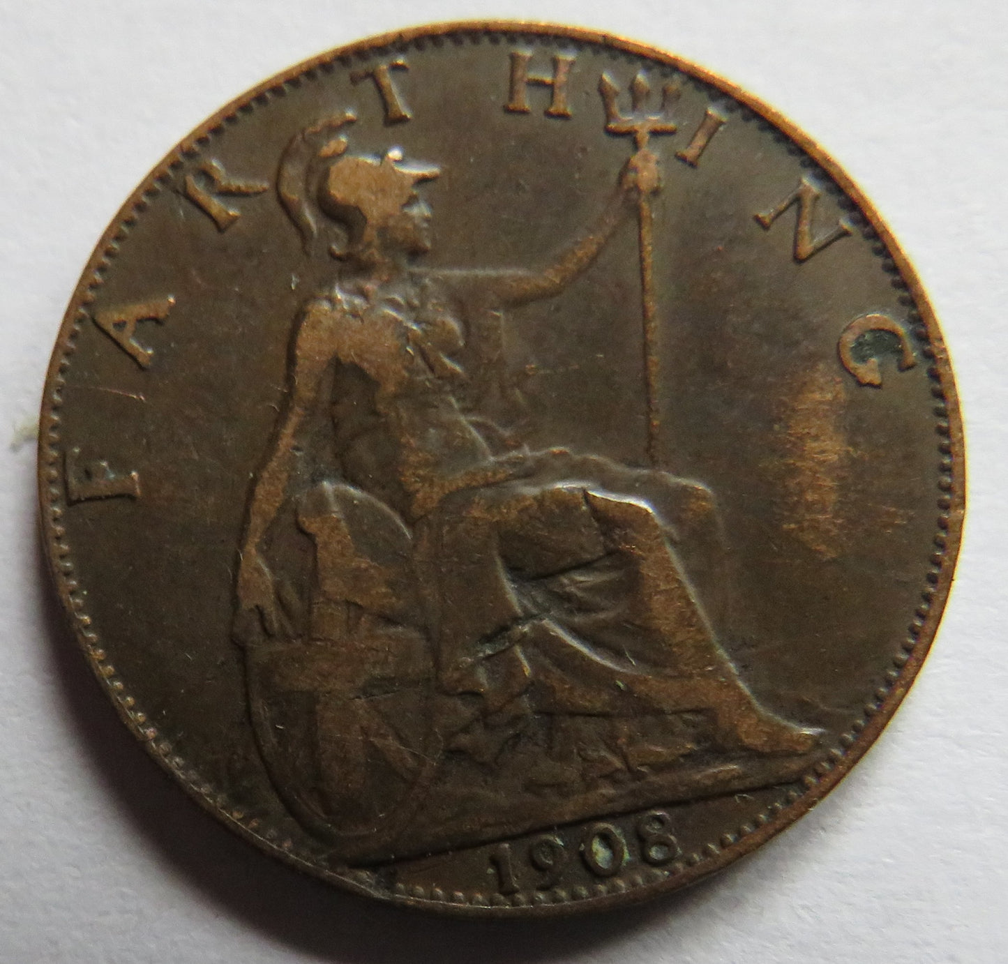 1908 King Edward VII Farthing Coin - Great Britain
