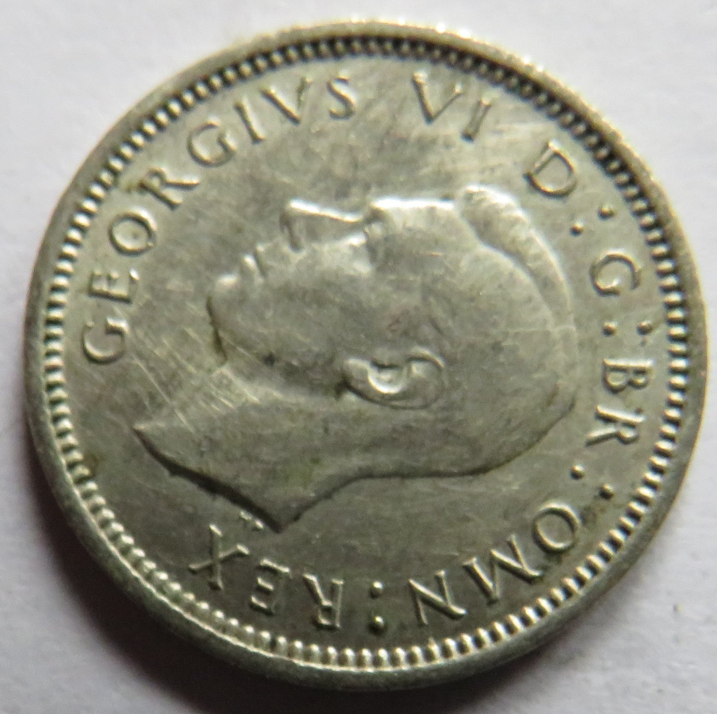 1943 King George VI Silver Threepence Coin - Scarce Date