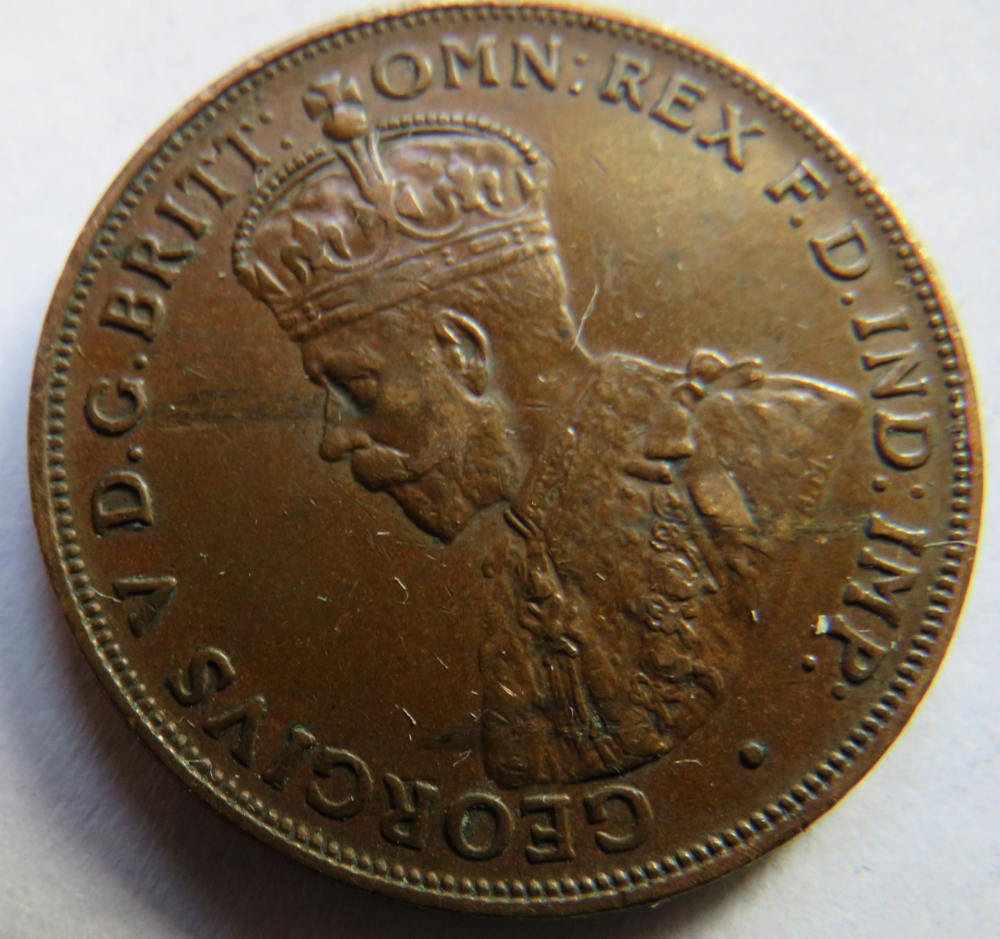1920 King George V Australia One Penny Coin