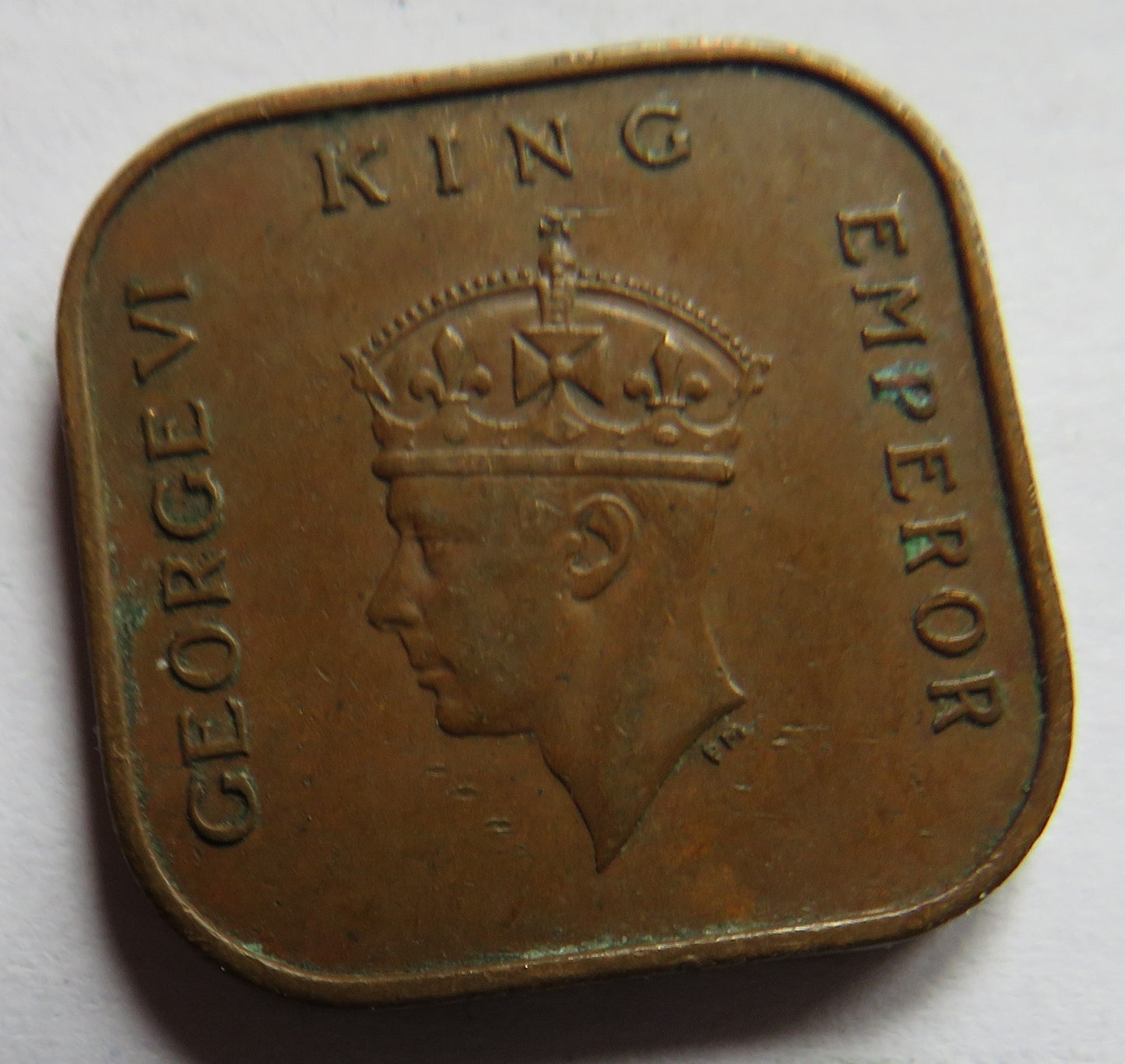 1940 King George VI Commissioners of Currency Malaya One Cent Coin