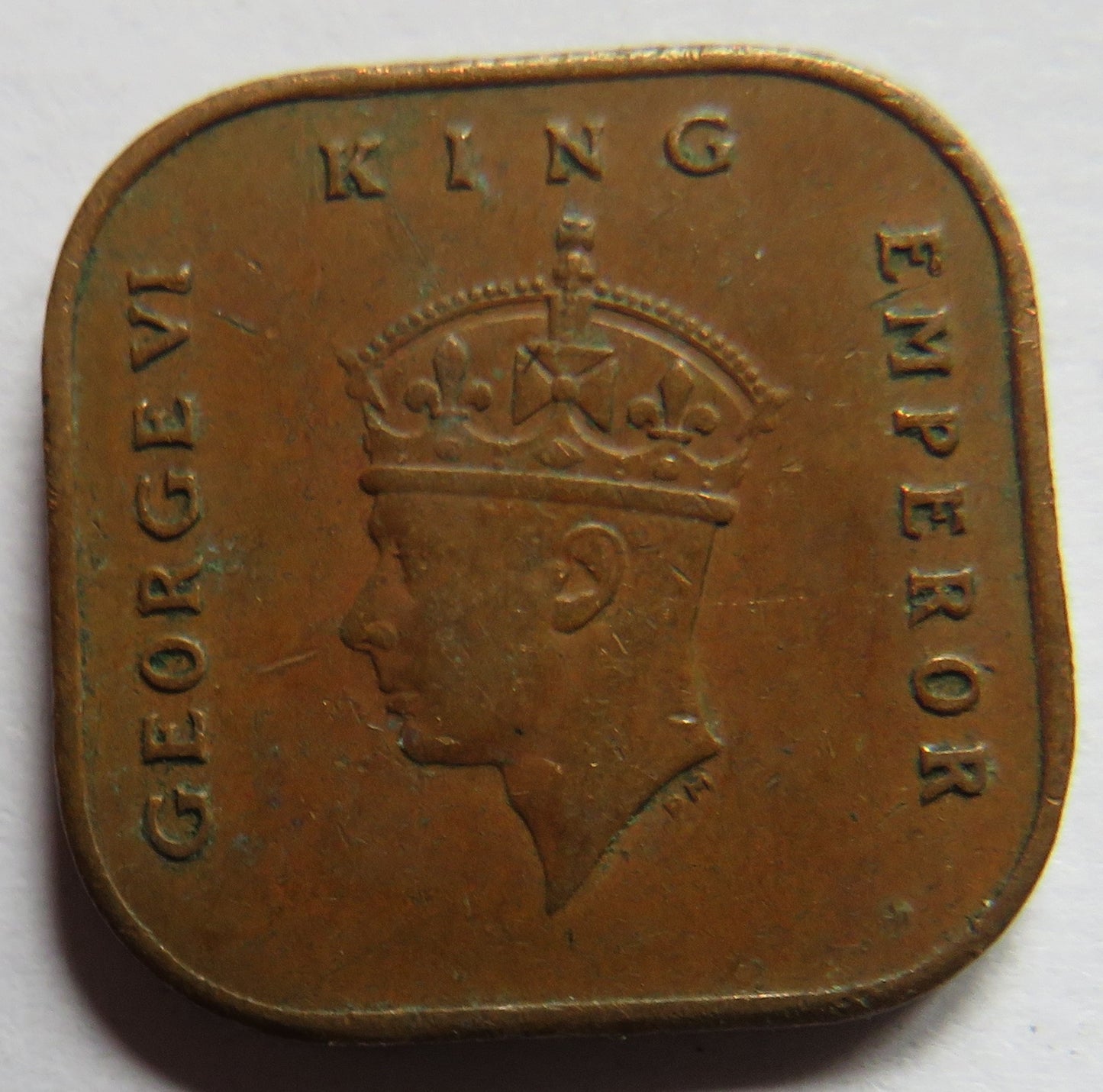 1943 King George VI Commissioners of Currency Malaya One Cent Coin