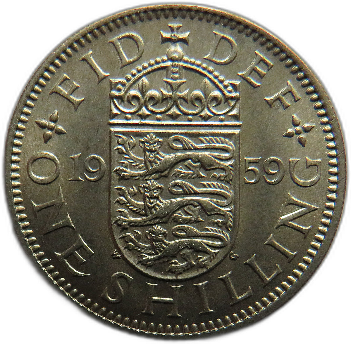 1959 Queen Elizabeth II (English) Shilling Coin In High Grade - Great Britain