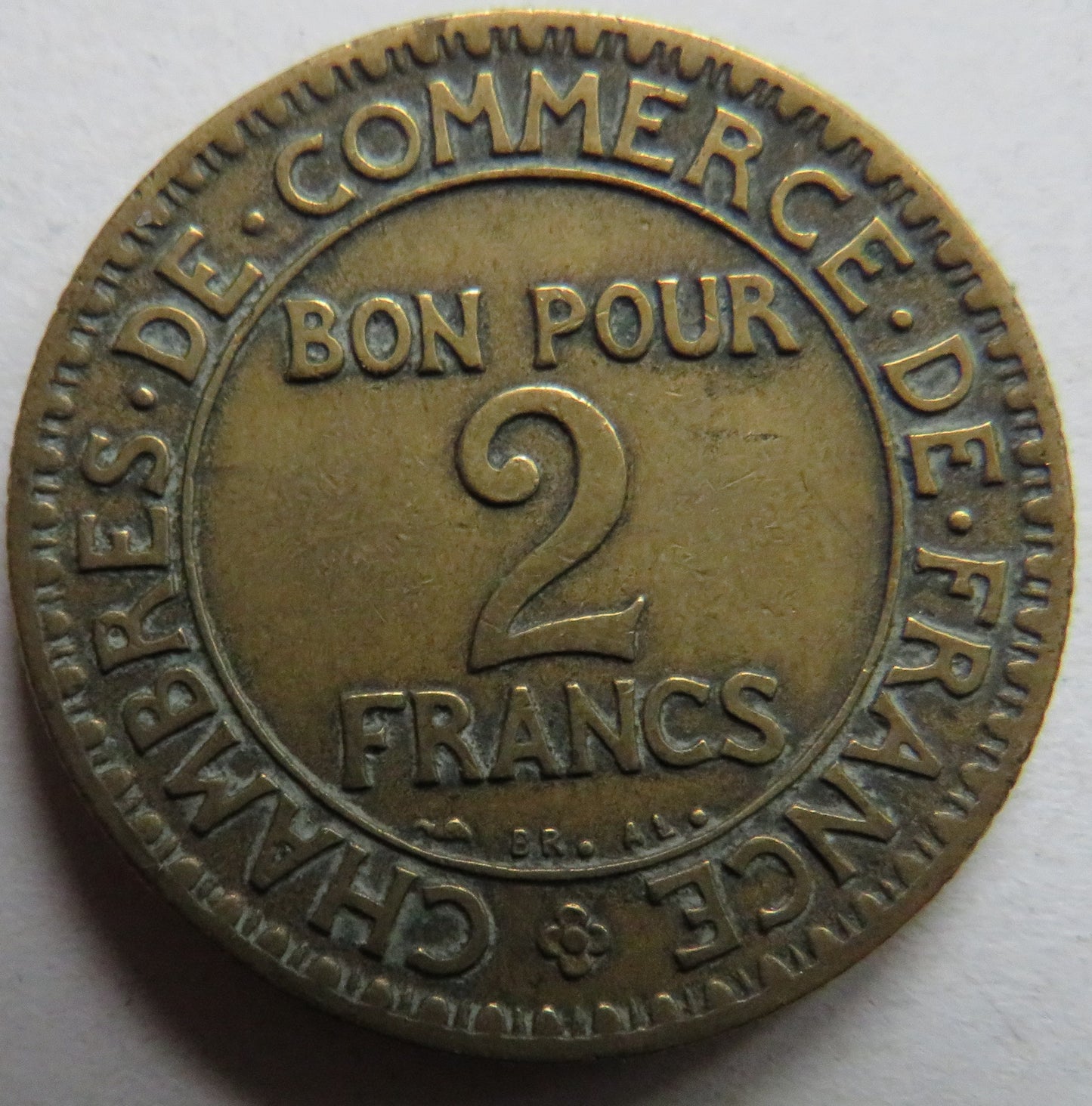1922 France 2 Francs Coin