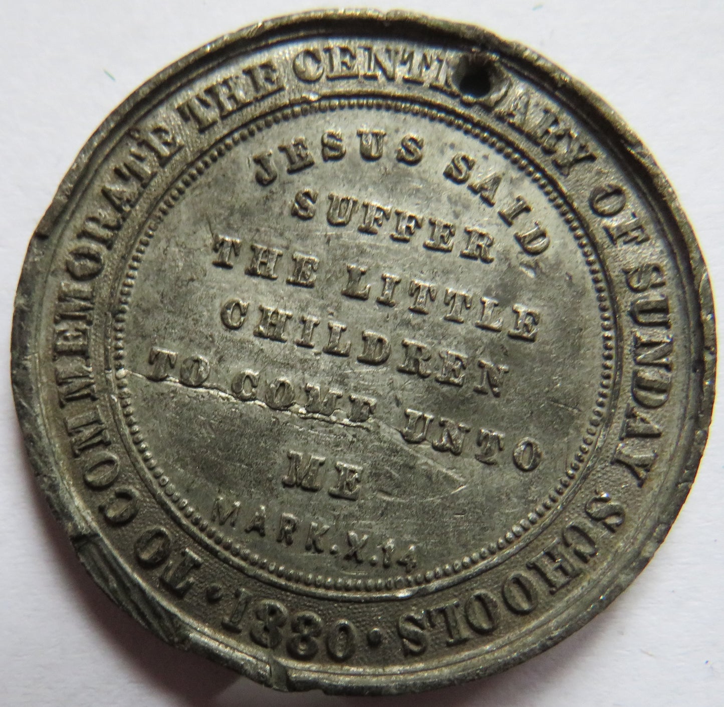 1880 Robert Raikes Sunday School Commemorative Medal