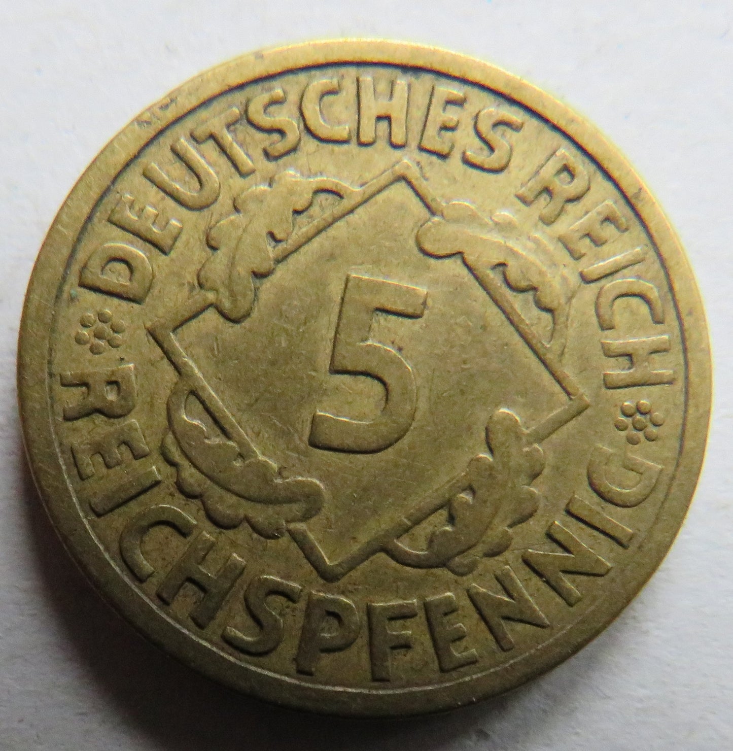 1925-A Germany - Weimar Republic 5 Reichspfennig Coin