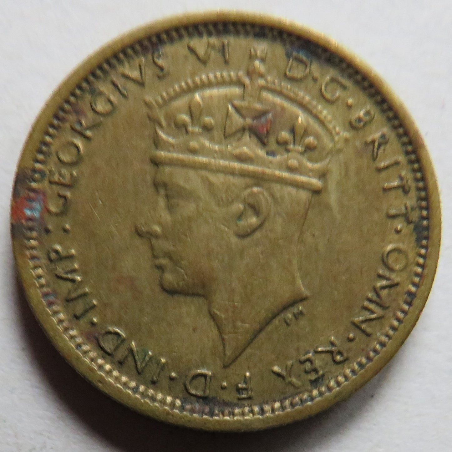 1943 King George VI British West Africa Sixpence Coin