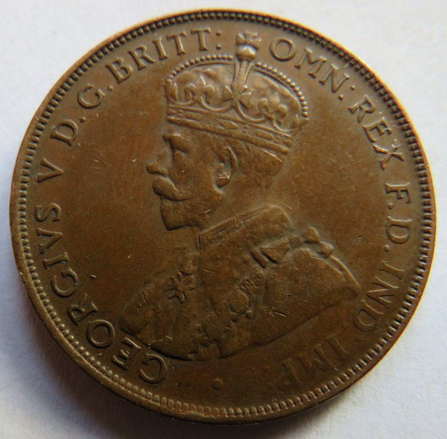 1927 King George V Australia One Penny Coin