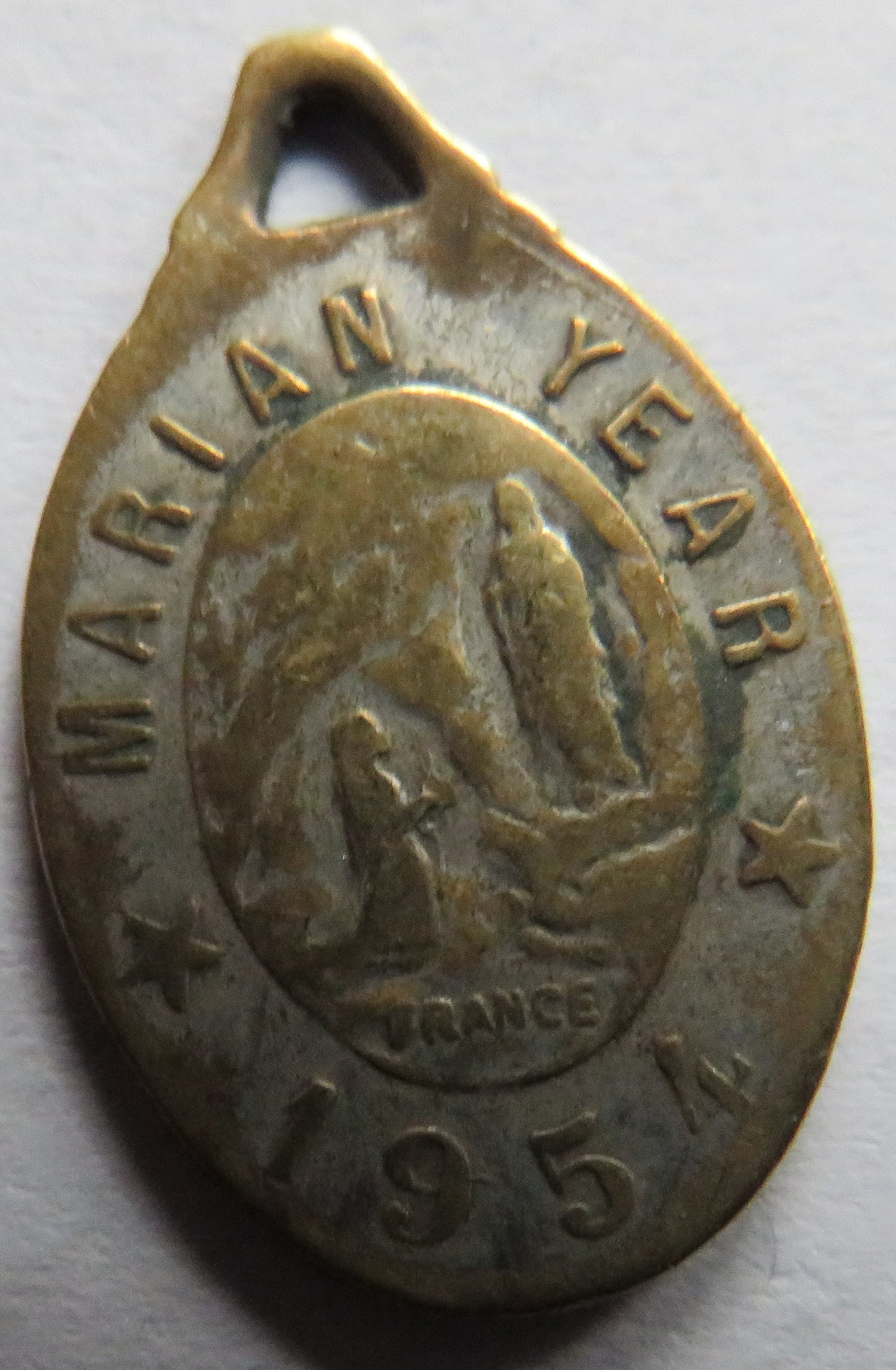 Marian Year 1951 Small Religious Medallion