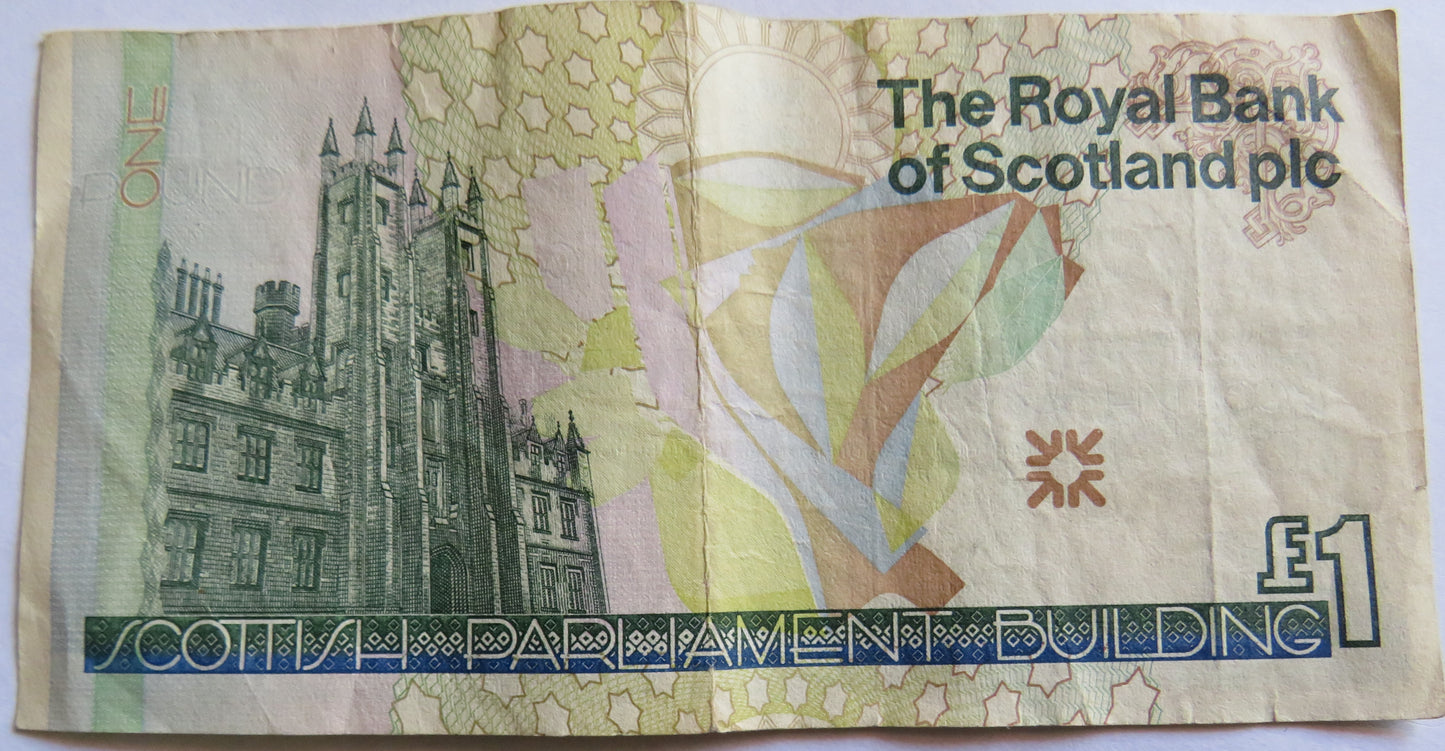 1999 The Royal Bank of Scotland £1 Banknote Scottish Parliament