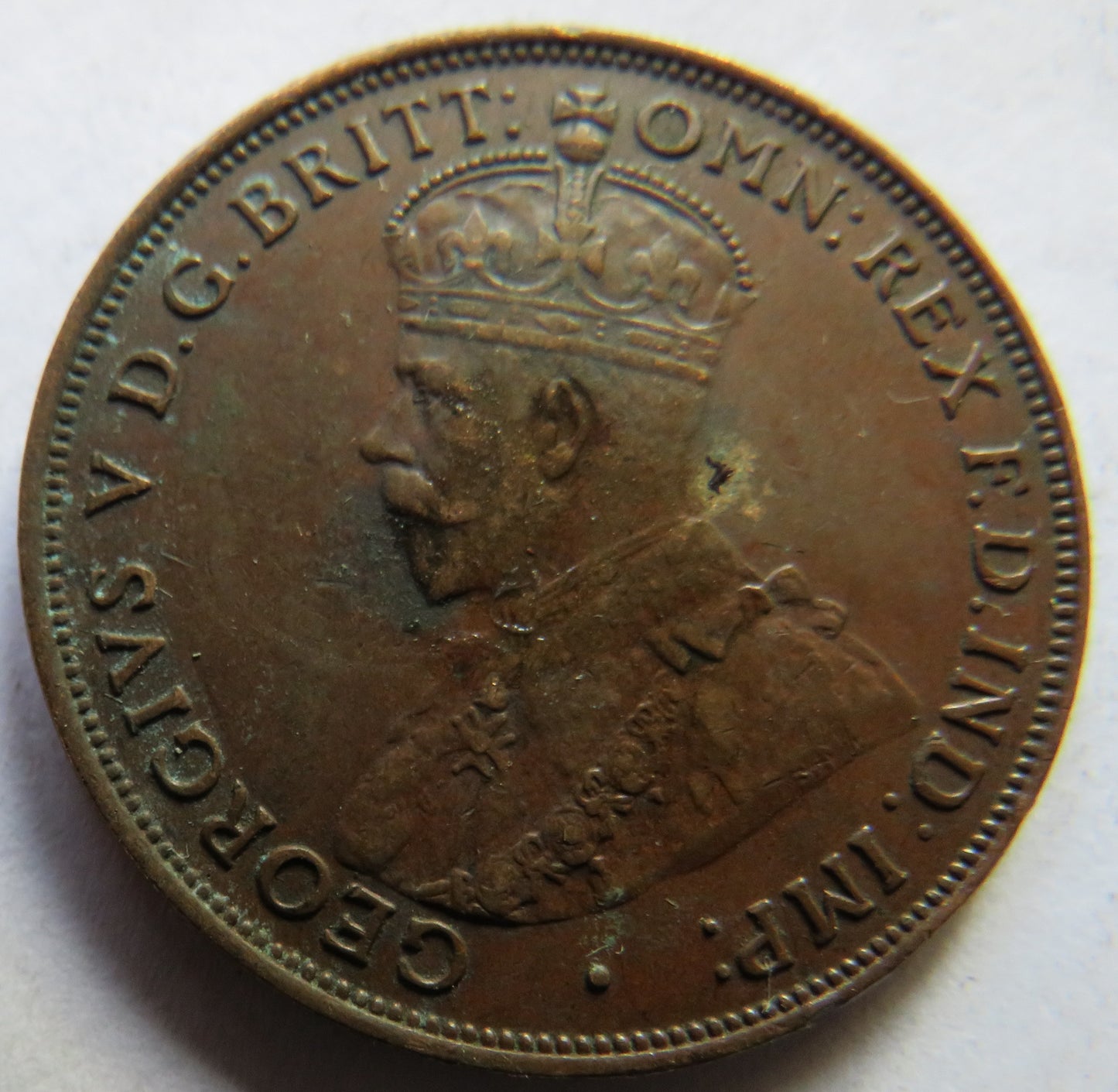 1929 King George V Australia One Penny Coin