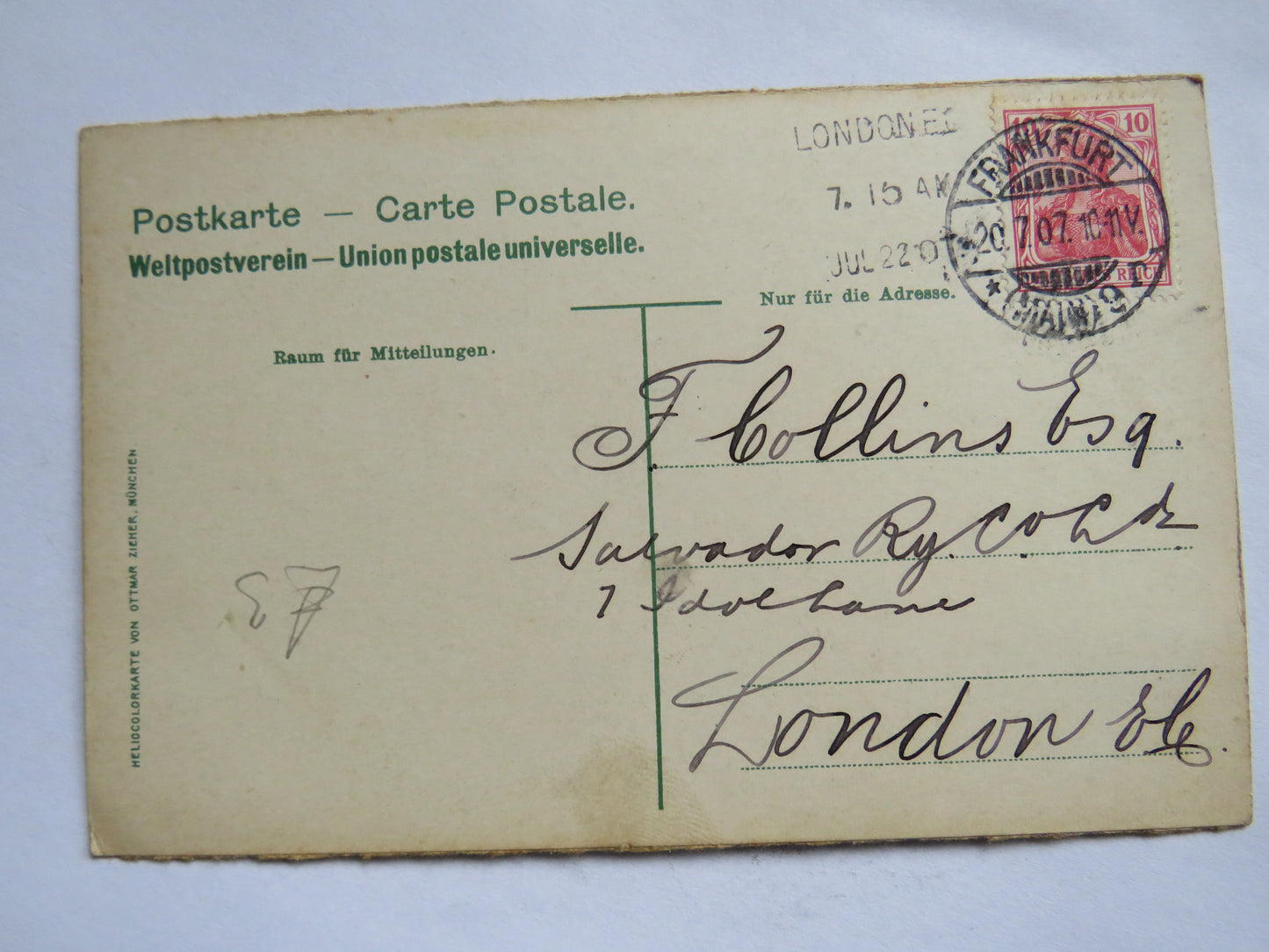 Vintage Postcard of Der Mausethurm Bei Bingen