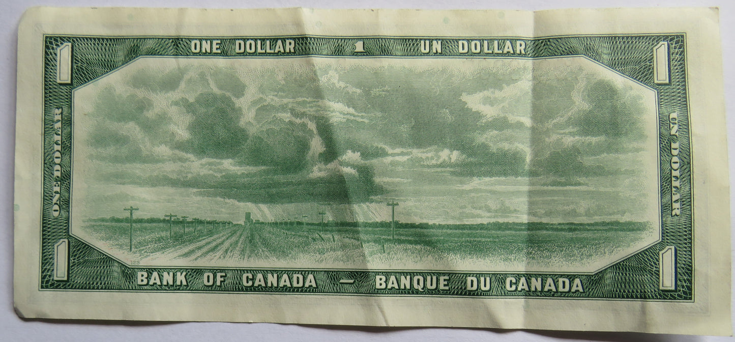 1954 Canada $1 One Dollar Banknote