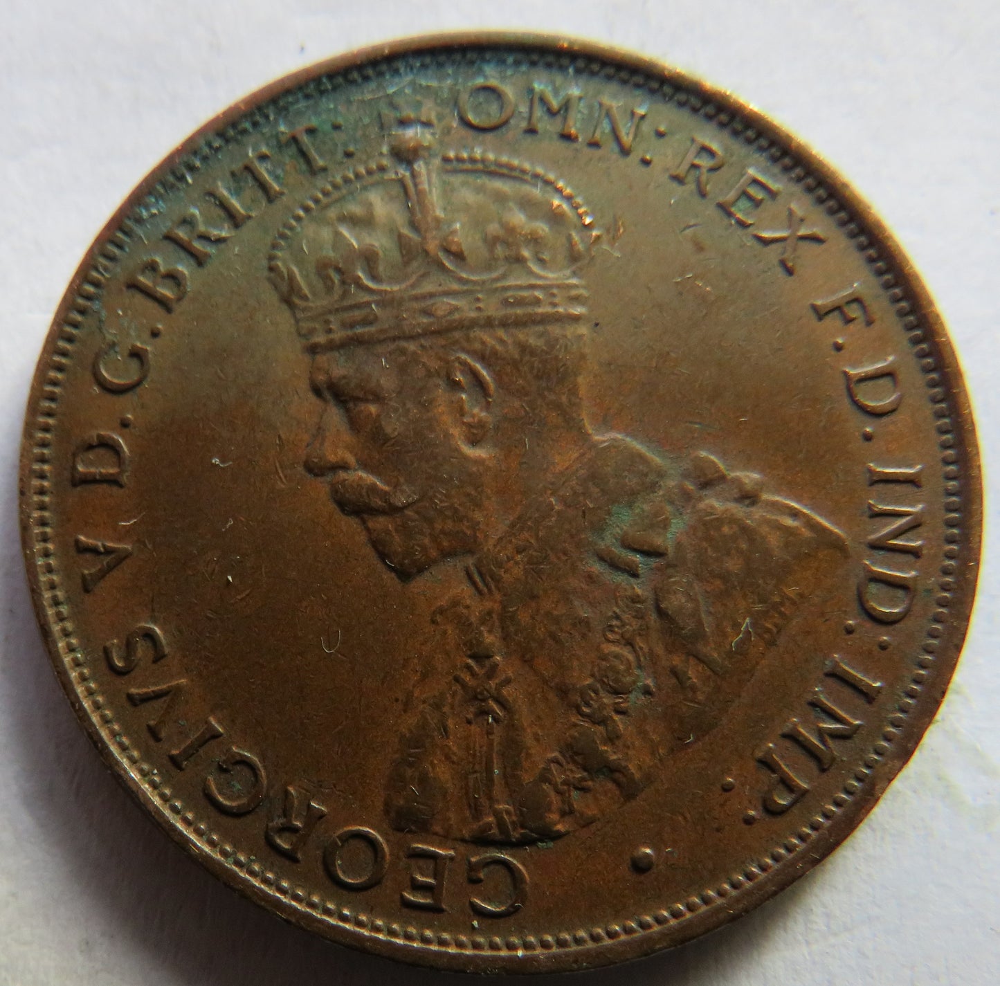 1933 King George V Australia One Penny Coin
