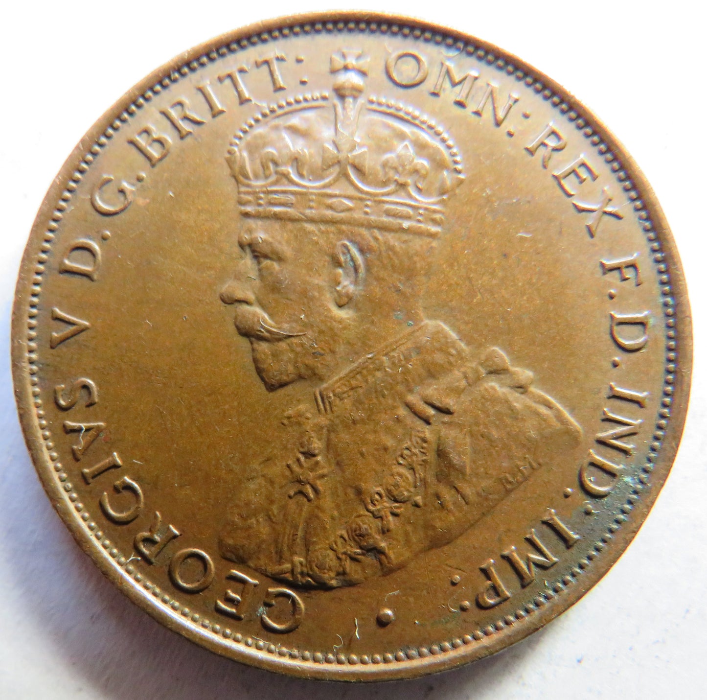 1935 King George V Australia One Penny Coin