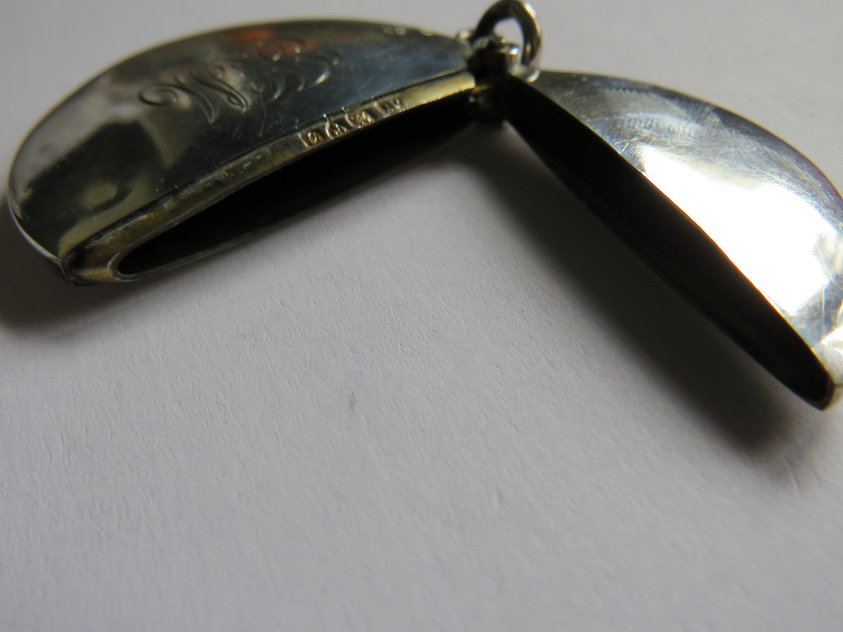 Antique Silver Circular Vest Case By William Neale Hallmarked Chester 1907