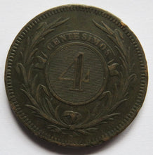 Load image into Gallery viewer, 1869 Uruguay 4 Centesimos Coin
