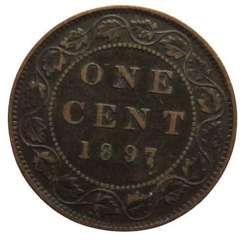 1897 Queen Victoria Canada One Cent Coin