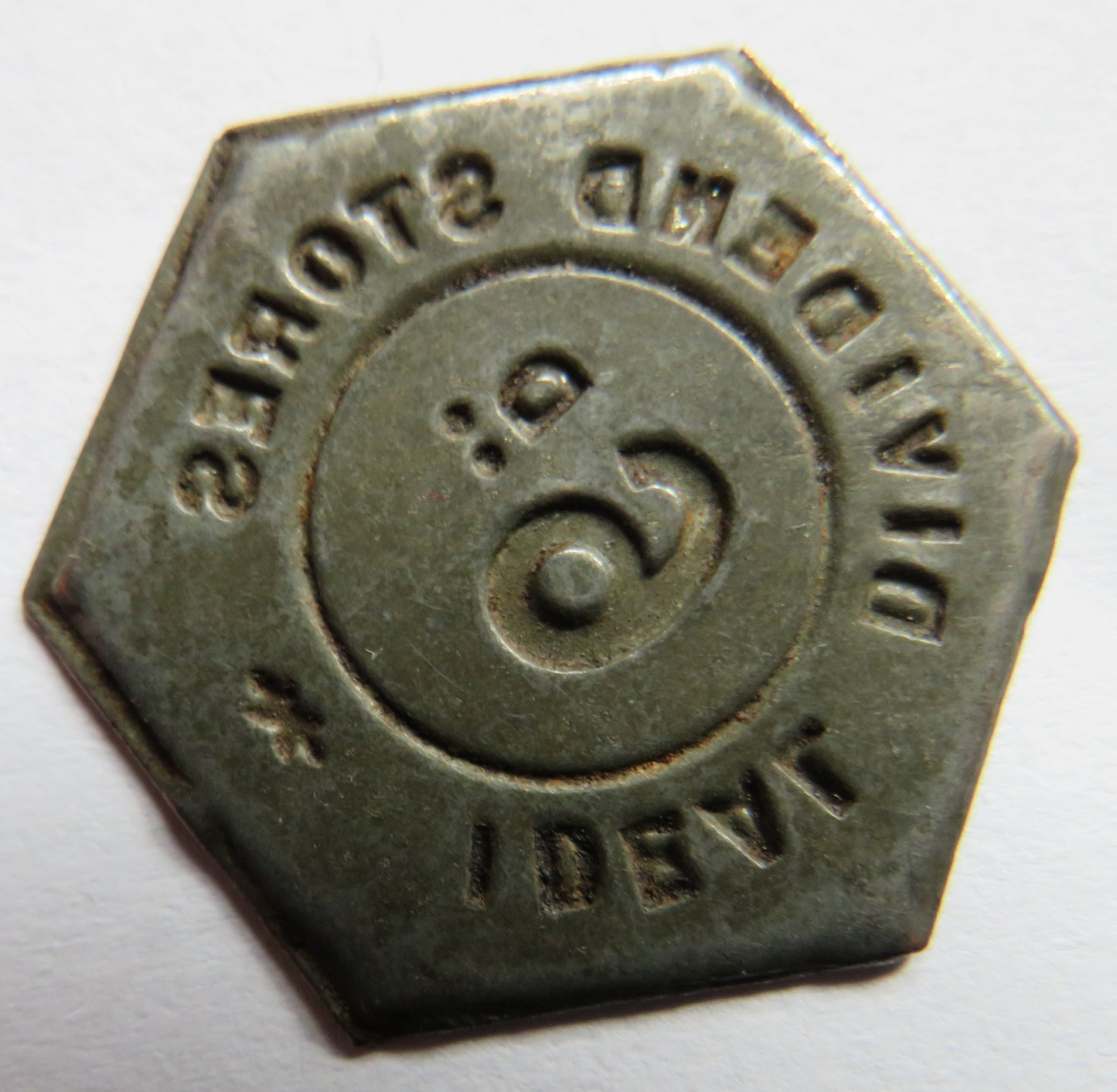 Ideal Dividend Stores 6d Sixpence Vintage Token