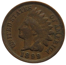 Load image into Gallery viewer, 1899 USA Indian Head One Cent Coin
