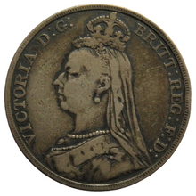 Load image into Gallery viewer, 1892 Queen Victoria Jubilee Head Silver Crown Coin - Great Britain
