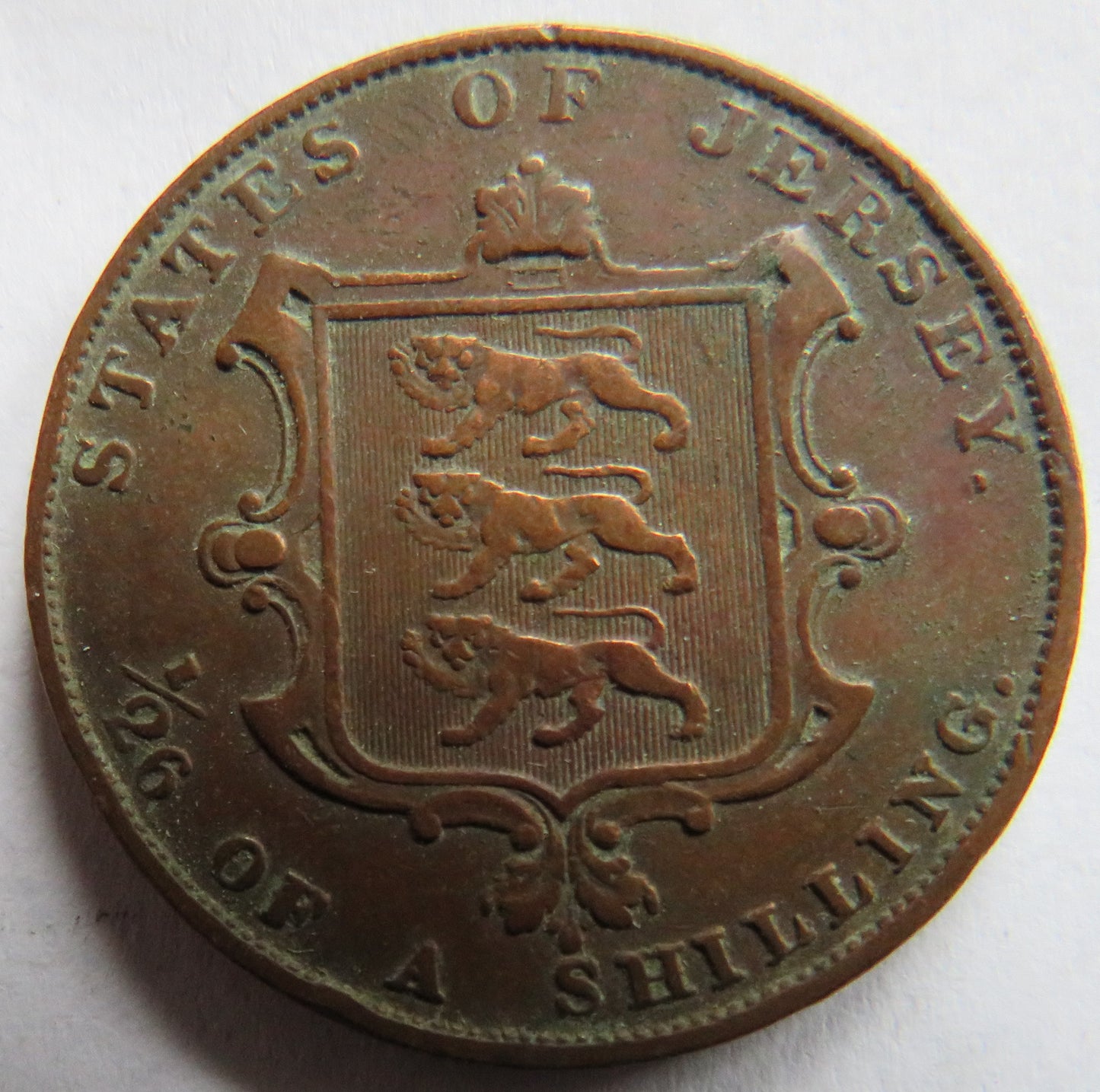 1851 States of Jersey 1/26th of a Shilling Coin